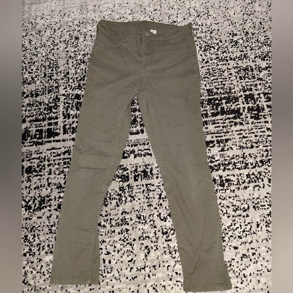 H&M Khaki Green Skinny Ankle Jeans - Regular Waist - Size 28 - Picture 5 of 16